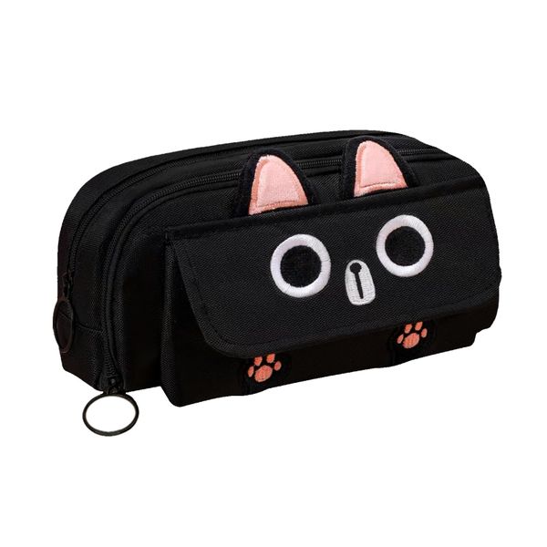 Big Capacity 3D Cat Pencil Case, Zipper Pencil Pouch for Girls Boys