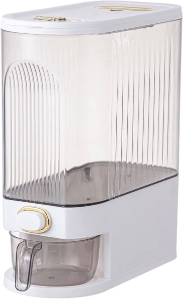 Synergy360 Large Clear Rice Dispenser - White 25L