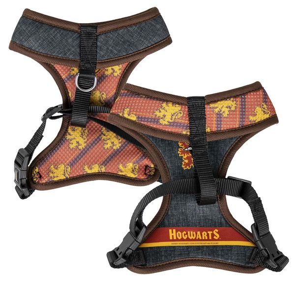 Harry Potter Gryffindor Reversible Dog Harness with Quick-Release Buckles