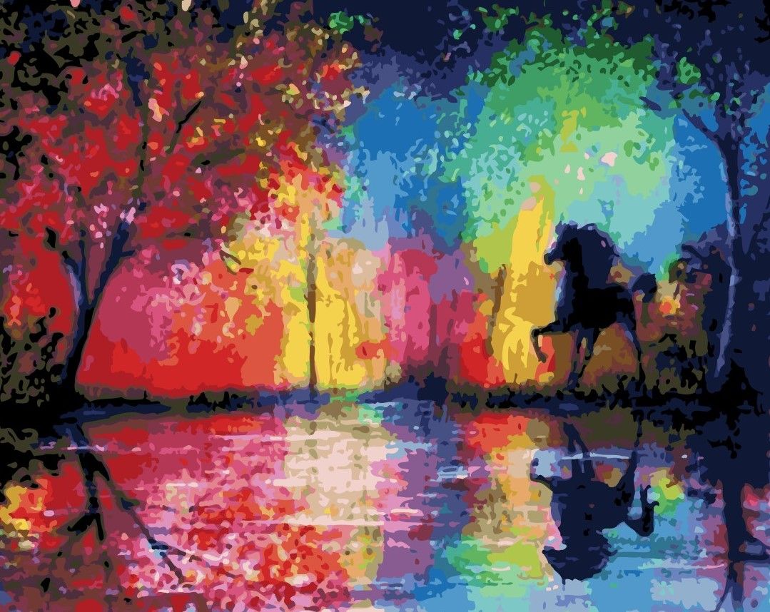 Paint by Numbers Premium DIY Kit_ 40cm x 50cm Horse YXYH232 Shop