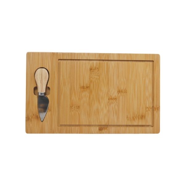 18cm x 30cm Bamboo Cheese Board and Knife Set