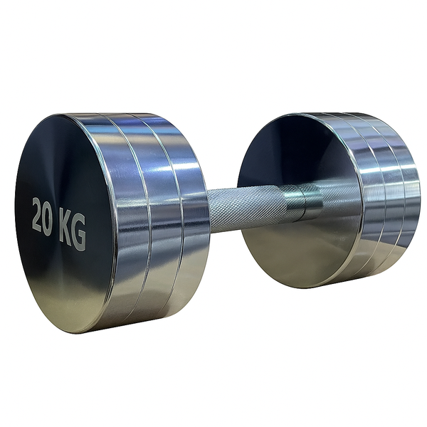 Heavy-Duty Dumbbells - 20kg, Round Head, Solid Iron
