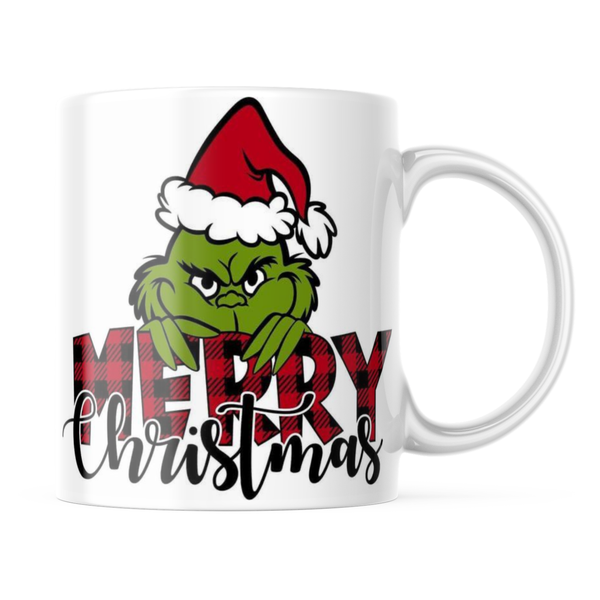 Ceramic Grinch Merry Christmas Mug - White - 11-Ounces