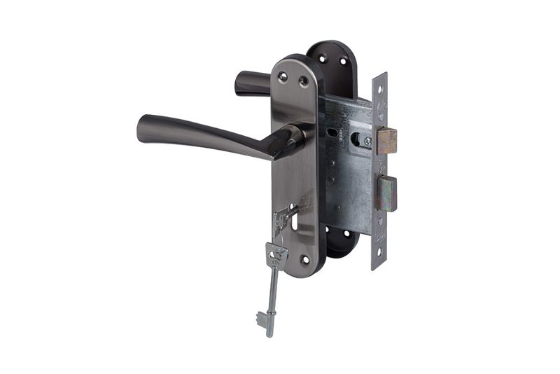 Yale Dritta 3 Lever Lockset Satin Black