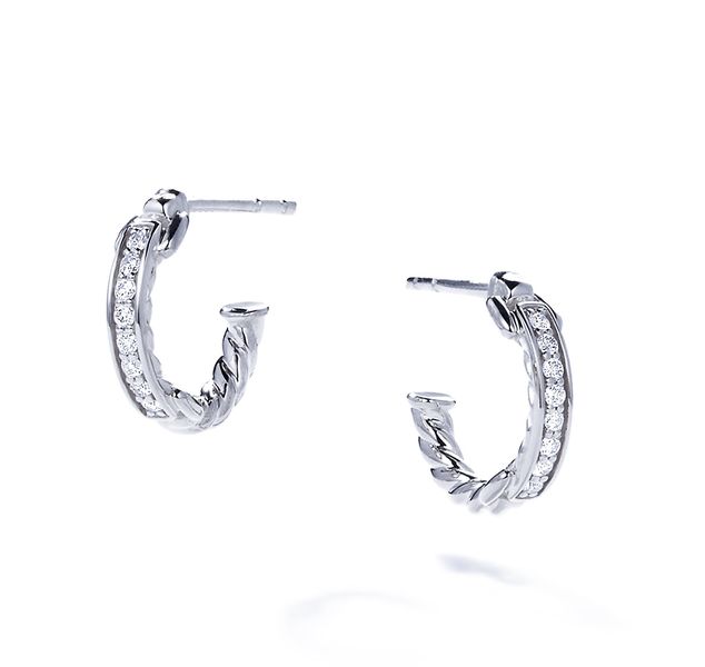 Petite Hoop Earrings Made With Crystals From Swa image