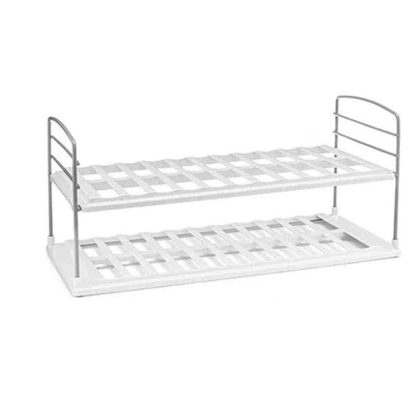 YouCopia UpSpace 2-Shelf Wide Bottle Organizer - White