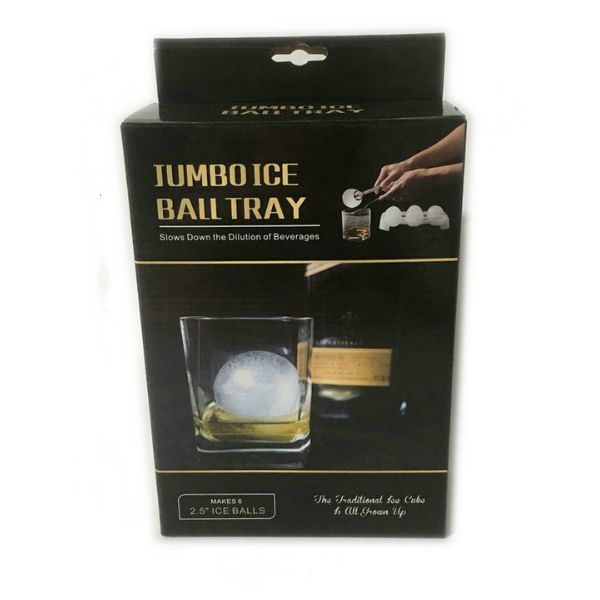 Jumbo Ice Ball Tray For Easy Ice Removal With Transparent Design