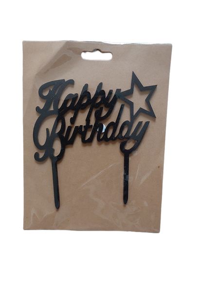 Star Happy Birthday Cake Topper