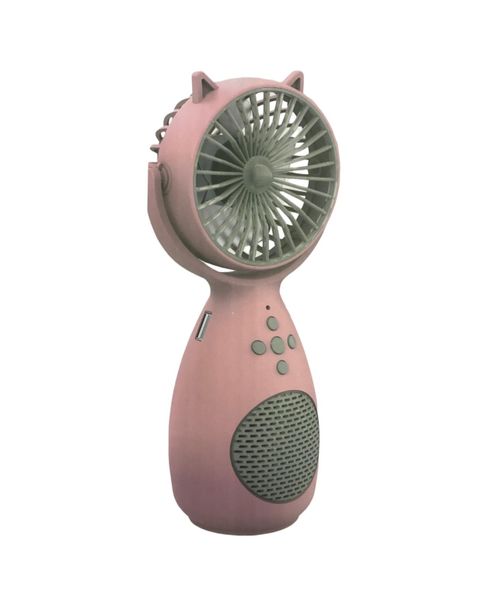 Wireless Desk Bluetooth Speaker Fan PINK BT-16