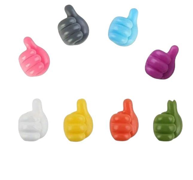 8pcs Cute Cartoon Hand-Shaped Cable Clips