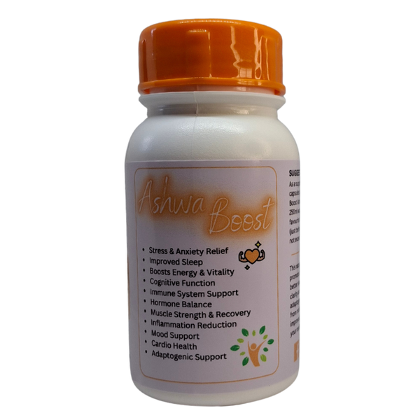 Ashwa Boost Ashwagandha - 60 Capsules (Organic, Highest Quality)