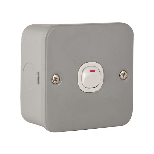 Eurolux - Switch - 1 Gang - 1 Way - Grey - 10a - Steel - 4 Pack