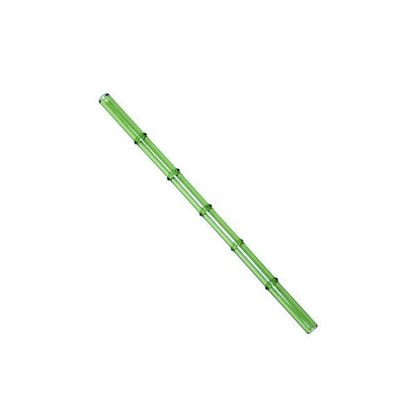 Bamboo Design Colour Heat Resistant Glass Straws - Set of 4