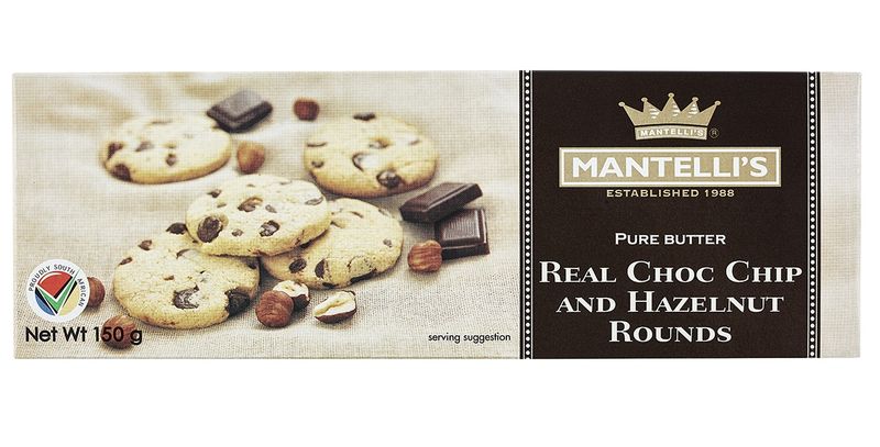 Mantelli's Vip Retail - Choc Chip &amp; Hazelnut Rounds 150G