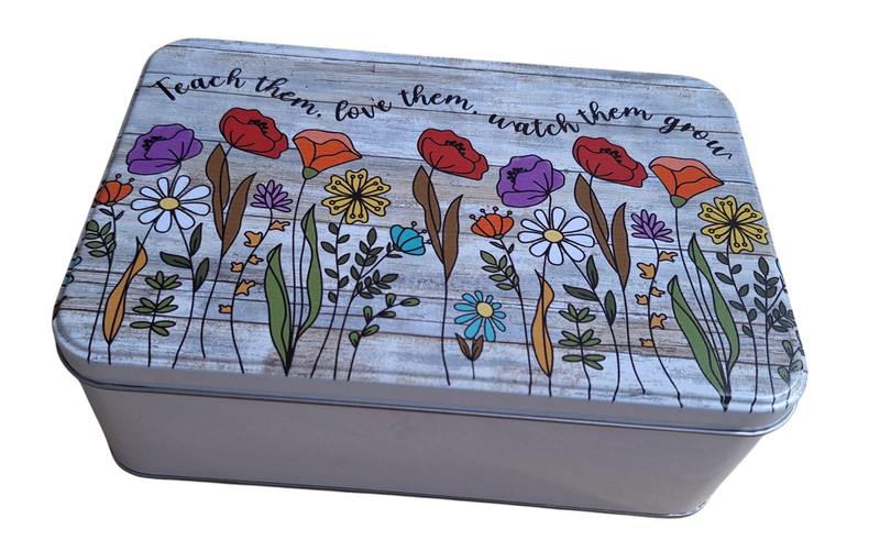 Practical Storage Tin - Teach Them Love Them Watch them Grow