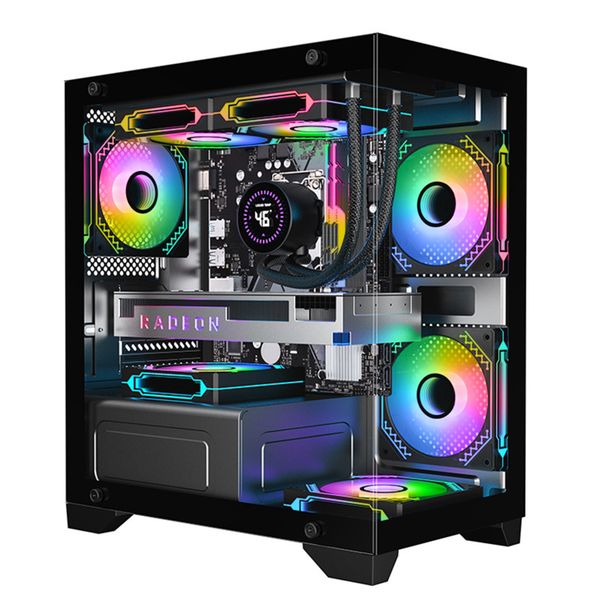 Redisson Computer case/ 2 Sided Tempered Glass Panels,M-ATX ITX Gaming Case
