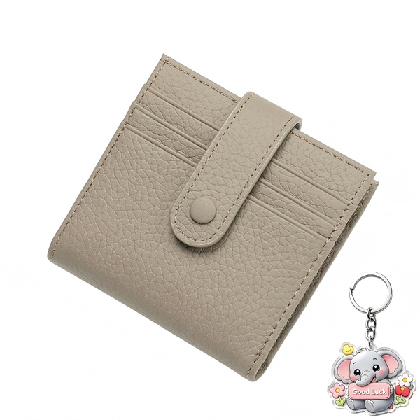 Women's Compact Leather Wallet - RFID Protected Credit Card Organizer