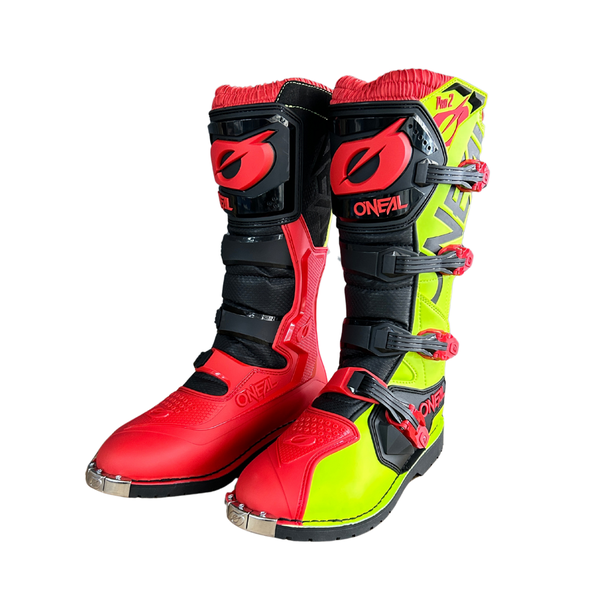 O'Neal Rider Pro 2 Yellow/Black/Red Boots Size US 15