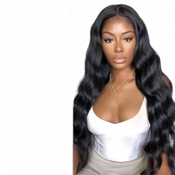 Donxue 13×4 HD Lace Front Body Wave Human Hair Wig, 24 Inch 180 Density