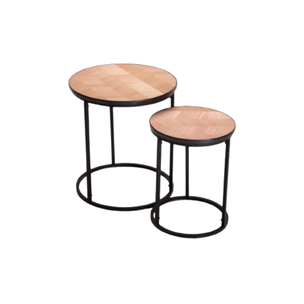 Curly Care - Kia Brown Set Of 2 Tables