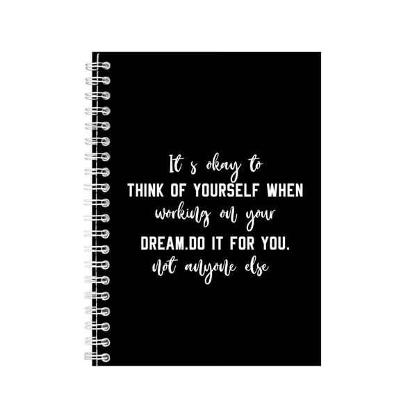 Okay A5 Notebook Spiral Lined Motivational Sayings Graphic Notepad Gift 153