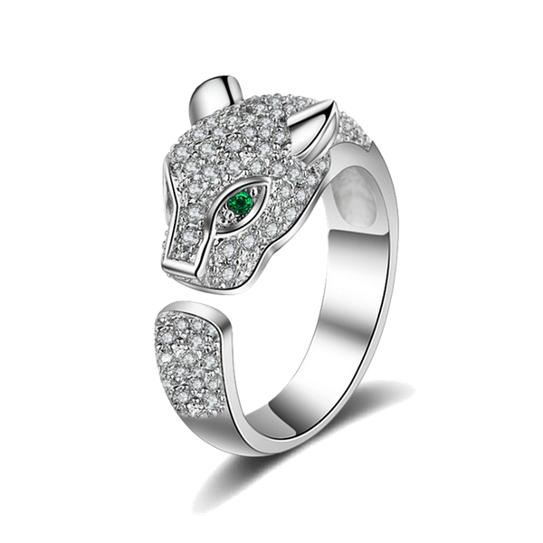 Ladies Jaguar Head Ring - Silver(RG-JZ1000)