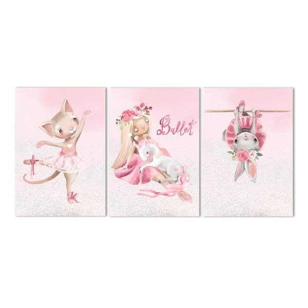Canvas Nursery Wall Art: Ballet Dancers