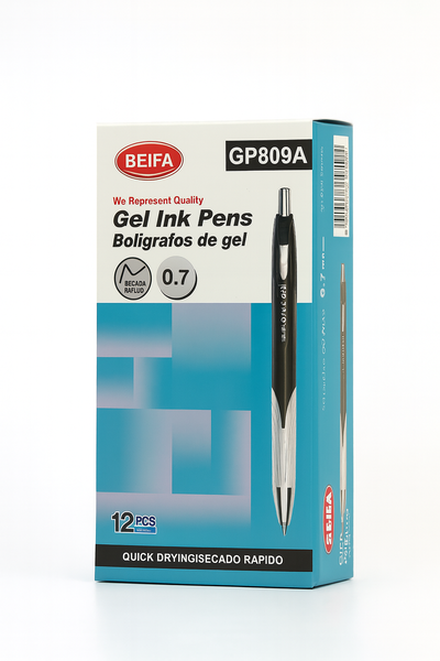 Gel Ink Pen - 0.5mm Smooth Quick-Dry Writing Pen (Black Ink, 5 boxes)
