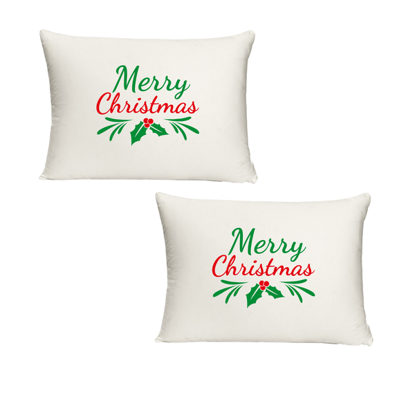 Merry Christmas Twin Standard Pillow cases