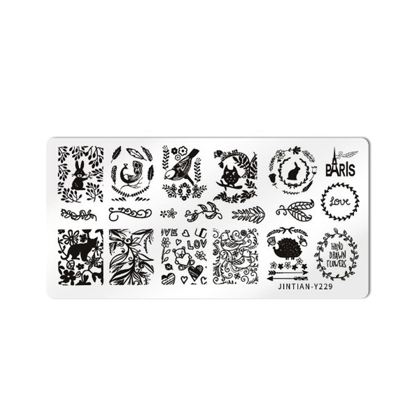 Stainless Steel Nail Art Transfer Template