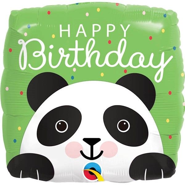 18 Inch Foil Square Birthday Panda