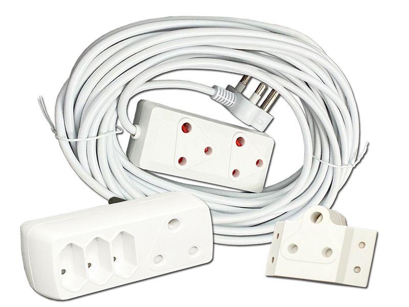 Everlotus Extension Cord 15M Bundle With 4 Way Multiplug And 1 Adapter