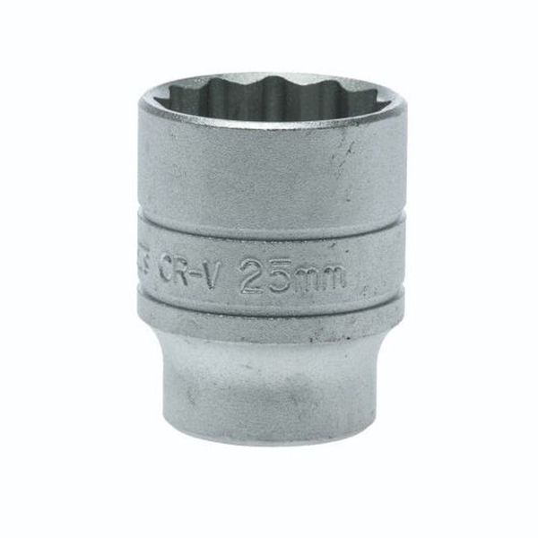 TengTools - 1/2" Drive 12 Point Socket 25mm - M120525-C