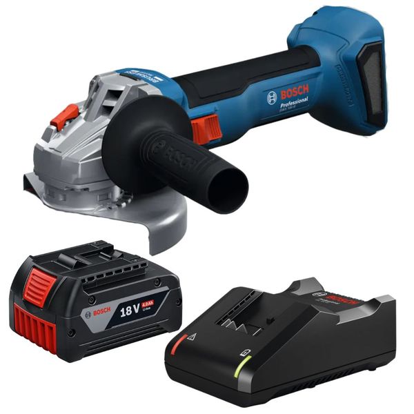 Bosch - Professional Cordless Angle Grinder with 4.0Ah Battery &amp; Charger