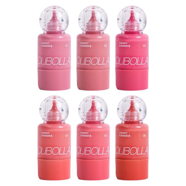 Set of 6- Olibolla Sweet Cheeks Liquid Blush