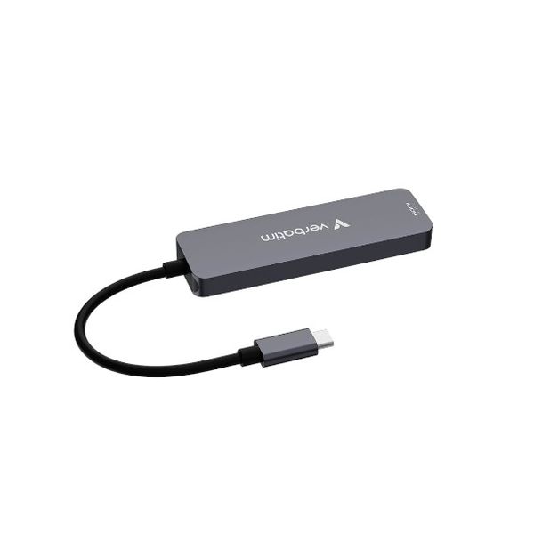 Verbatim USB-C Essentials Multiport Hub 4 Port - USB-C PD, up to 100W
