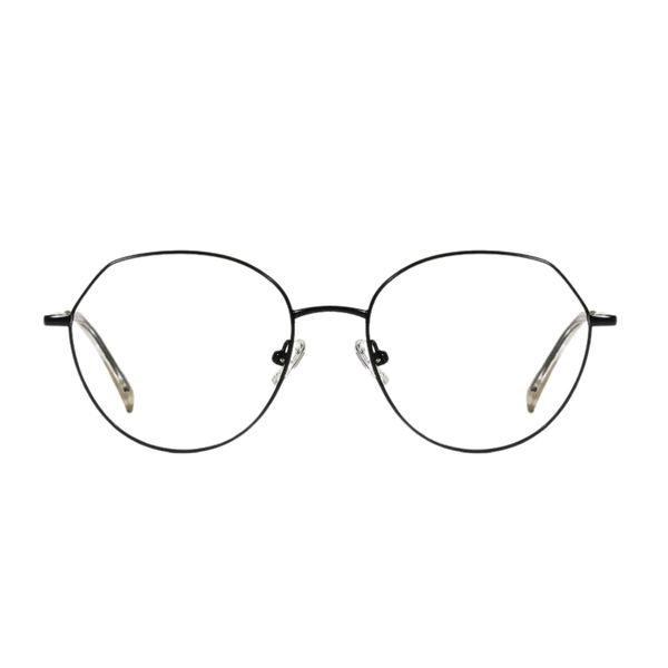Reda Black Round Anti-Blue Light Glasses