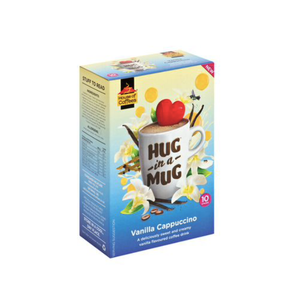 House Of Coffees Hug In A Mug Vanilla Cappuccino 24g 10s Set Of 4 