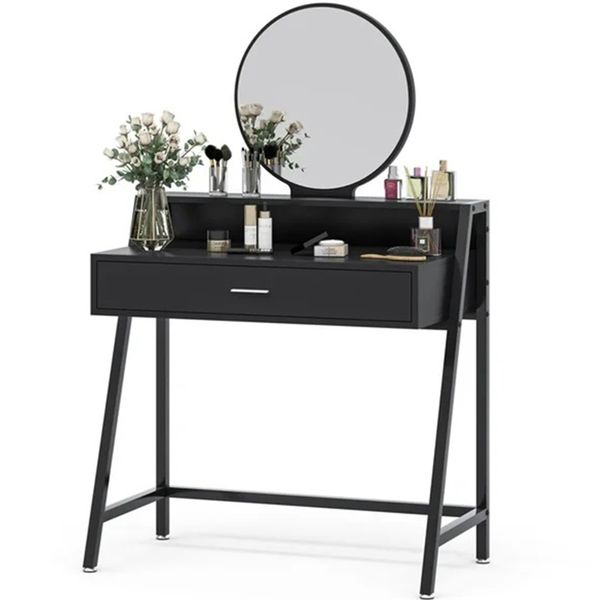 Dressing Table with Detachable Mirror Computer Work Desk