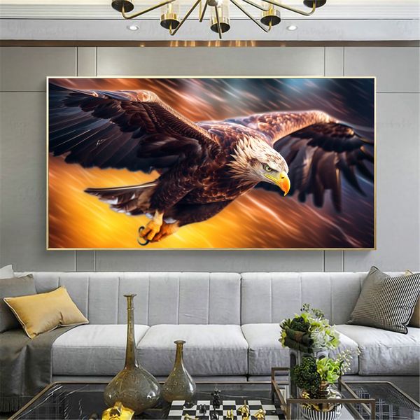 Canvas Wall Art - Eagle Strike of the Hunter - 0679