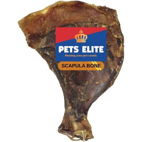 Pets Elite Smoked Scapula Chew Bone - Natural Dog Treat for Dental Health Image