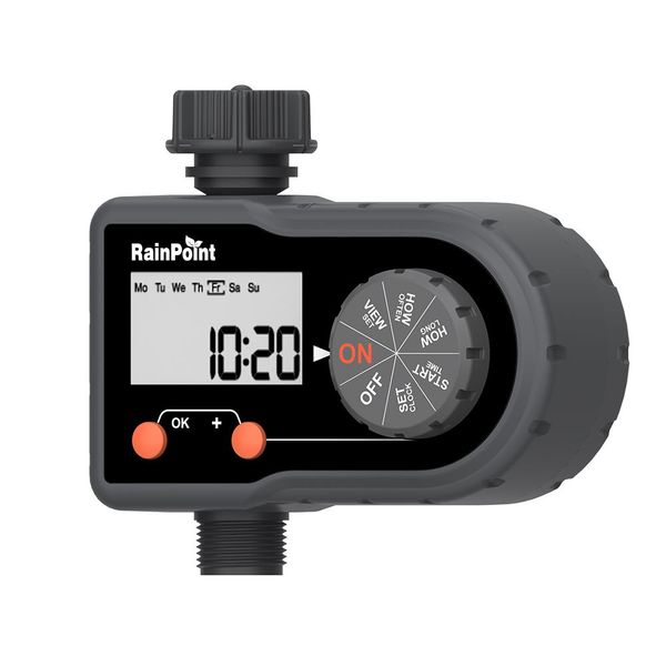 RainPoint Digital Irrigation Timer 1 Zone Sprinkler Water Garden Pro