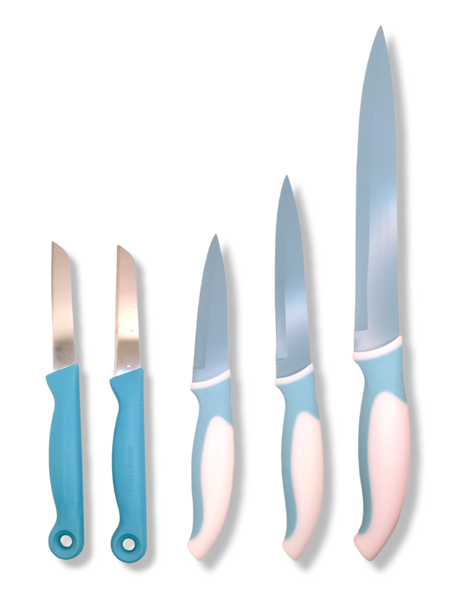 Xclusiv Teal Knife Set - Set of 5 | Shop Today. Get it Tomorrow ...