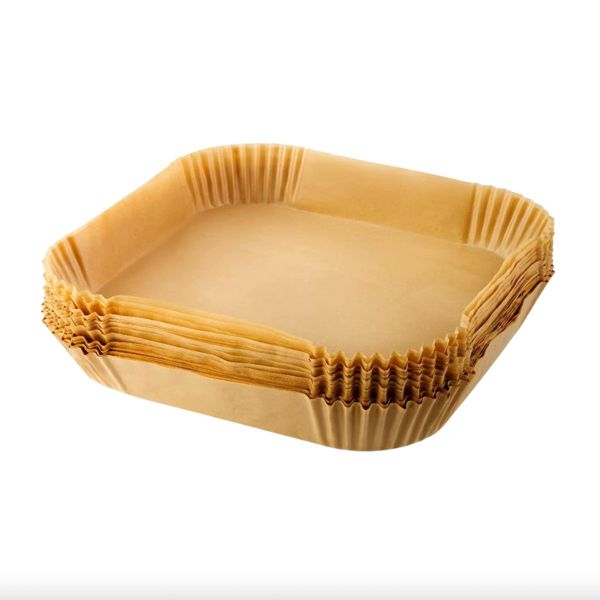 Square Disposable Air-Fryer Parchment Paper Liners - 50 Pack