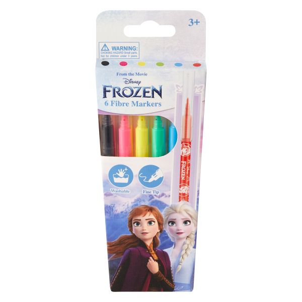 Frozen Fibre Markers Multi - 6Pc