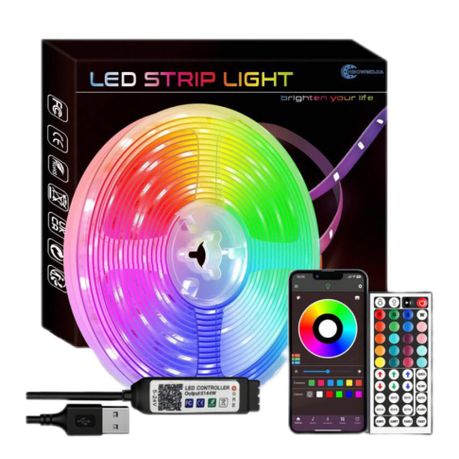 10m Smart RGB LED Strip Lights Controlled by Mobile App Remote Control Shop Today. Get it Tomorrow takealot