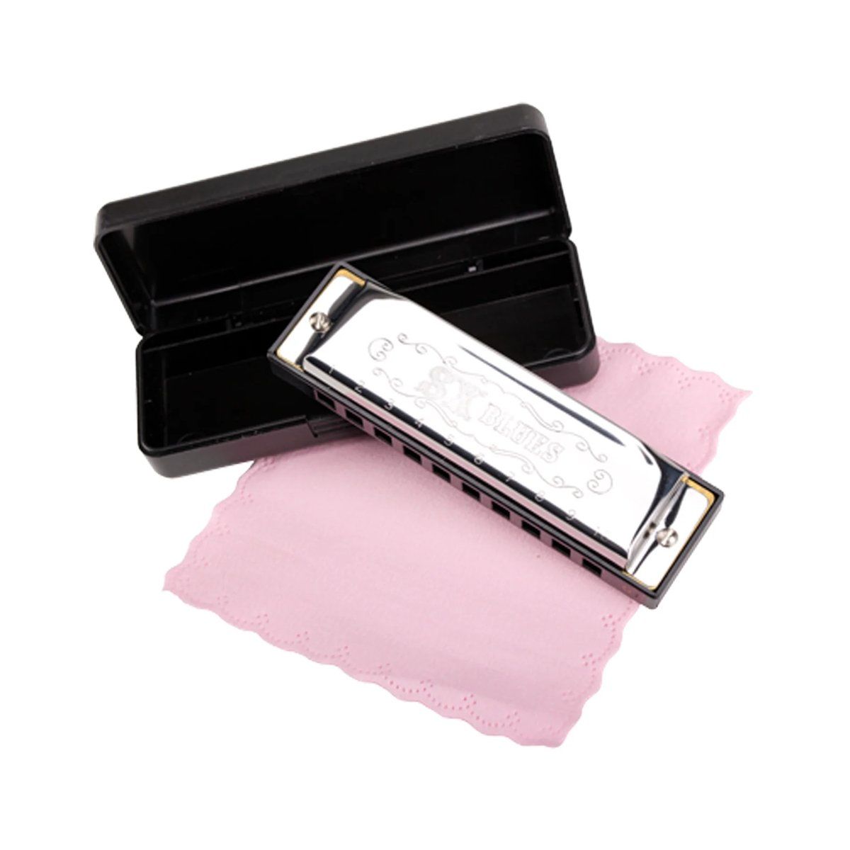 SX Blues Harmonica 10 Hole Key of A Mouth Organ Musical Instrument