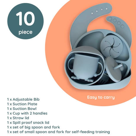 Silicone Feeding Set, 10 Piece – 39thstreetbaby