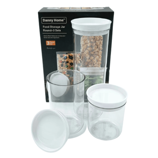 Food Storage Square Jar - Sets Of 3