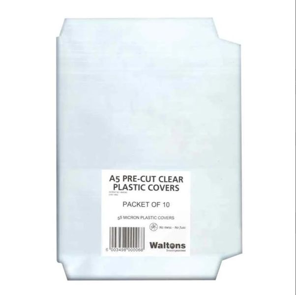 A5 Clear Plastic Book Covers (Pack of 10) - Pack of 4